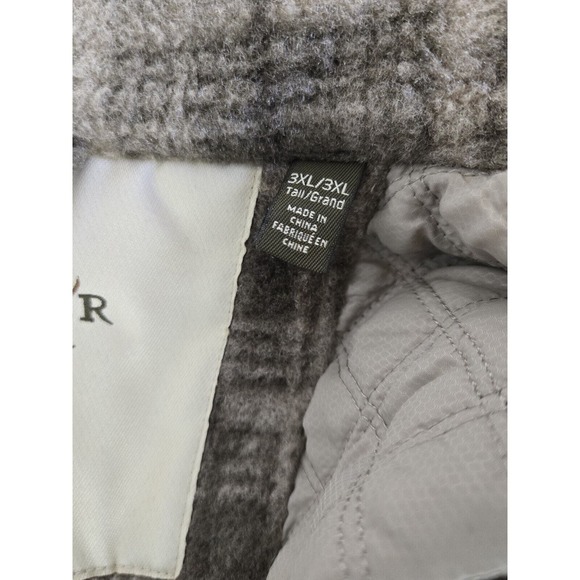 Cabela's Outfitter Series Thinsulate Snap Fleece Quilted Flannel Jacket Tall 3XL - Picture 7 of 9